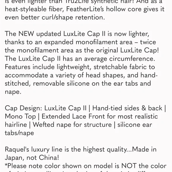 Luxury Wig featherlight ultra lightweight lace front heat styleable - Picture 10 of 15